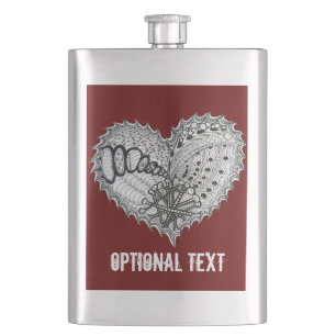 Petaca Elegir cualquier color Spiky Edgy Fire Love Heart
