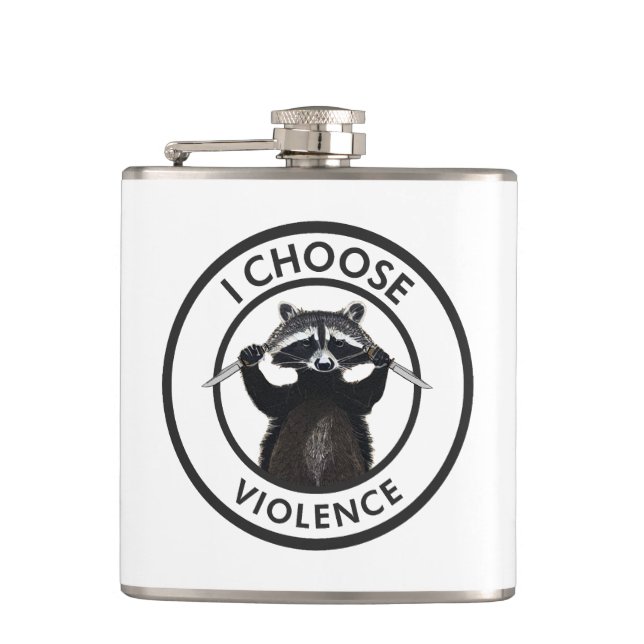 Petaca Elijo Violencia Graciosa Raccoon (Anverso)