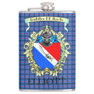 Petaca Elliott Tartán y Escudo