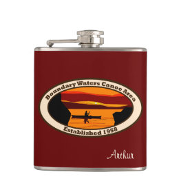 Petaca Emblema de BWCA con canoa