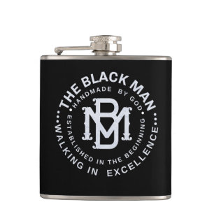 Petaca Emblema de Hombre Negro Whisky Flask Envuelto en V