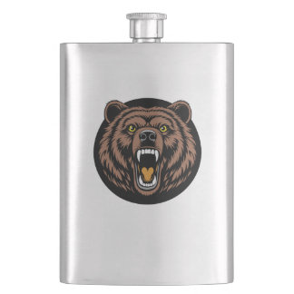 Petaca Emblema de Poder del Oso Rugiente