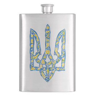 Petaca Emblema nacional ucraniano trident tryzub