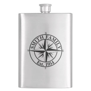 Petaca Emblema personalizable de monograma de estrella de