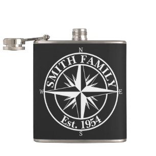 Petaca Emblema personalizable de monograma de estrella de