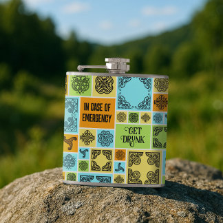 Petaca En Funda De Emergencia, Cállate Naranja Y Azul.