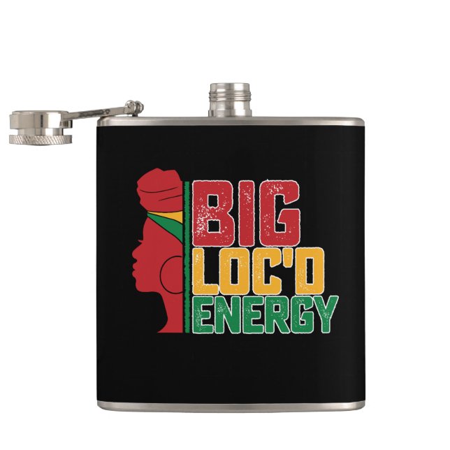 Petaca Energía negra de Juneteenth con gran estilo y libe (Abierto)
