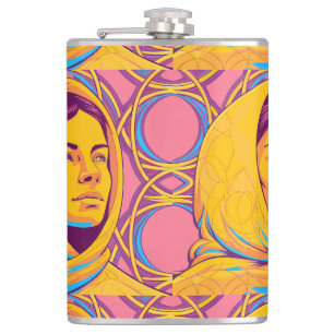 Petaca Enigmatic Brazilian Woman in Vibrant Pop Art