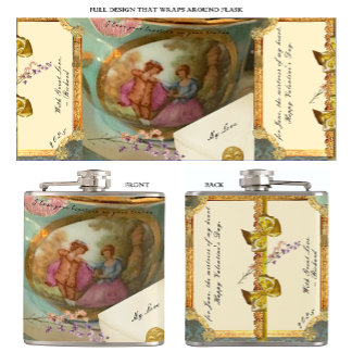 Petaca Envase de té francés regalo romántico