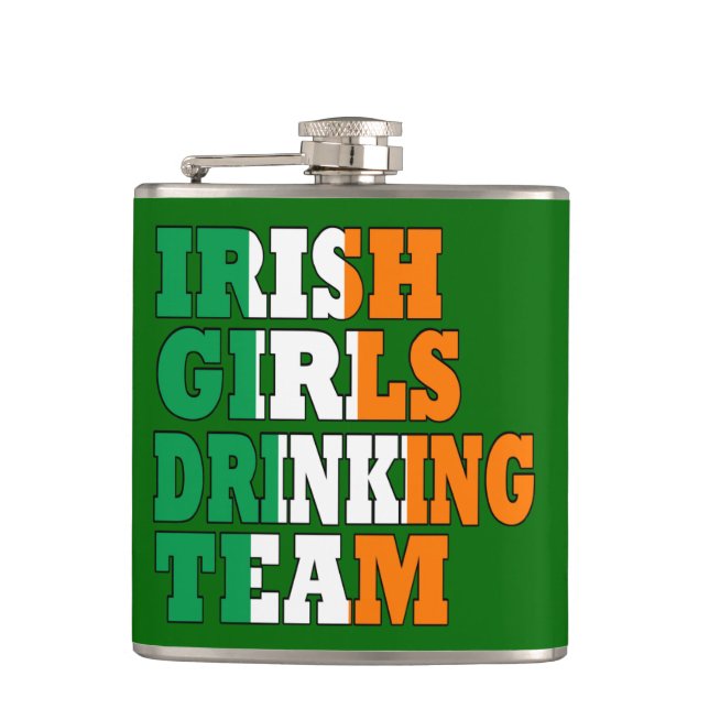 Petaca Equipo de bebidas de chicas irlandeses (Anverso)