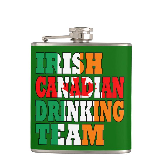 Petaca Equipo de bebidas irlandés canadiense (Anverso)