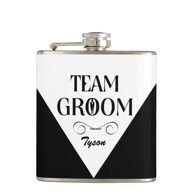 Petaca Equipo Groom - Personalizado Groomsmen Flask (Anverso)