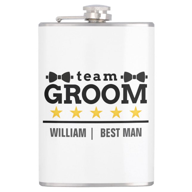 Petaca Equipo personalizado Groom Best Man (Anverso)