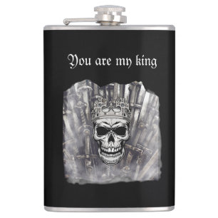 Petaca Eres mi gótico personalizable de rey