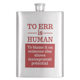 Petaca "Errar es humano" frasco