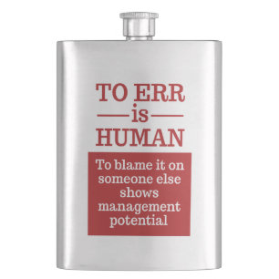 Petaca "Errar es humano" frasco