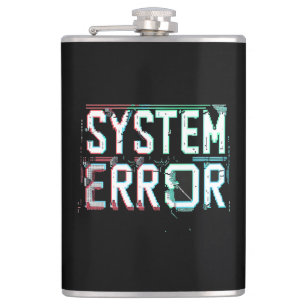 Petaca Error en el sistema de fuentes Glitch, píxel Cyber