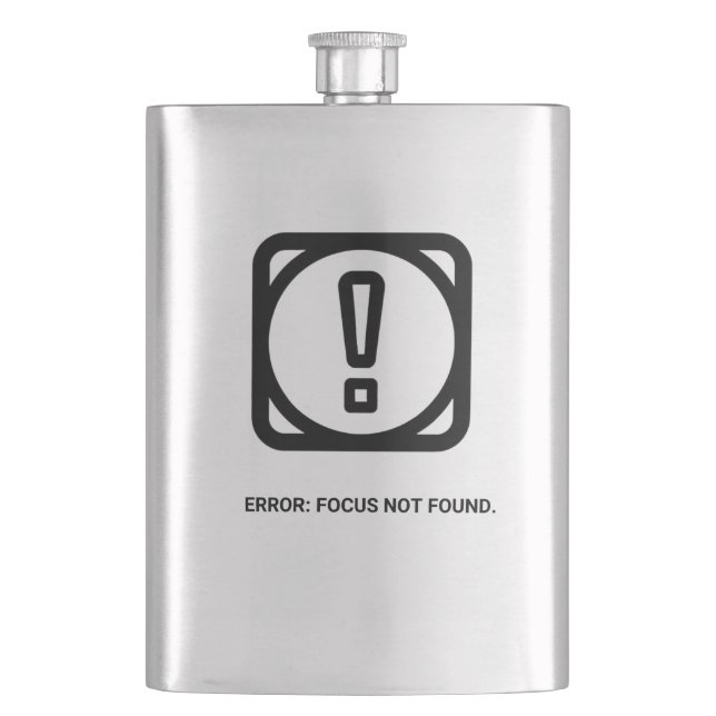 Petaca ERROR: FOCUS NO ENCONTRADO Flask | Divertido Traba (Anverso)