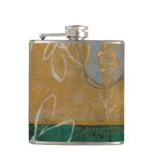 Petaca Esbozo floral con flores silvestres y plantas