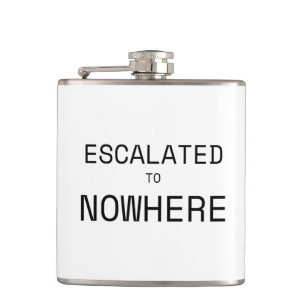 Petaca Escalado a Ninguna Parte Minimalista de Acero Inox