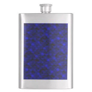 Petaca Escalas de sirena azul oscuro