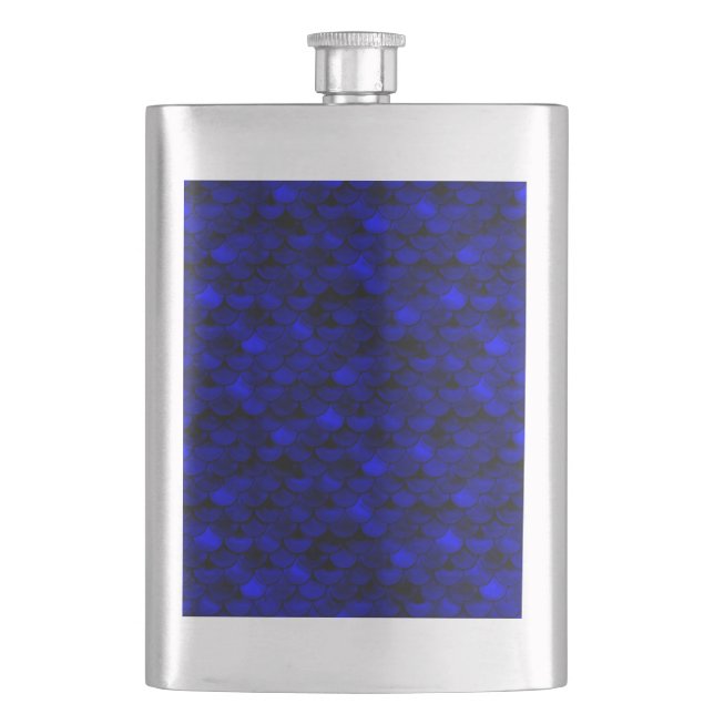Petaca Escalas de sirena azul oscuro (Anverso)