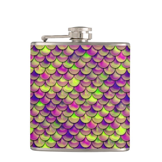 Petaca Escalas moradas y verdes (Anverso)