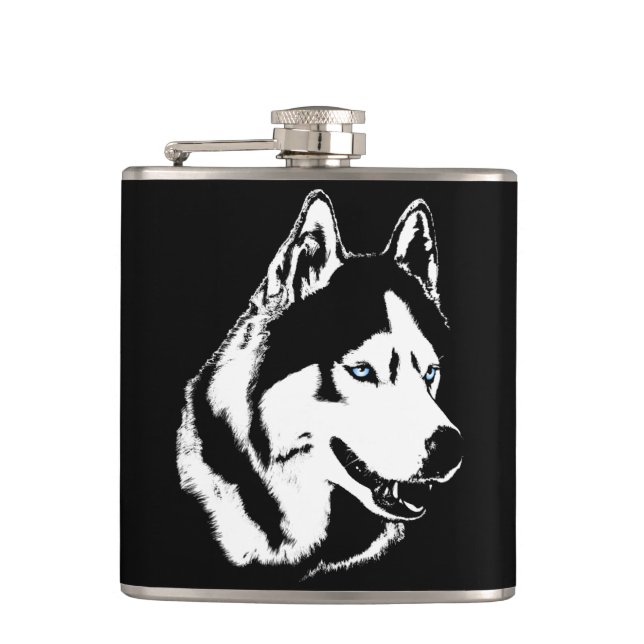 Petaca Escándalo de bebida Husky Personalizado (Anverso)