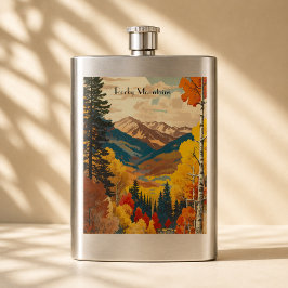 Petaca Escape Otoñal Vintage de las Montañas Rocosas