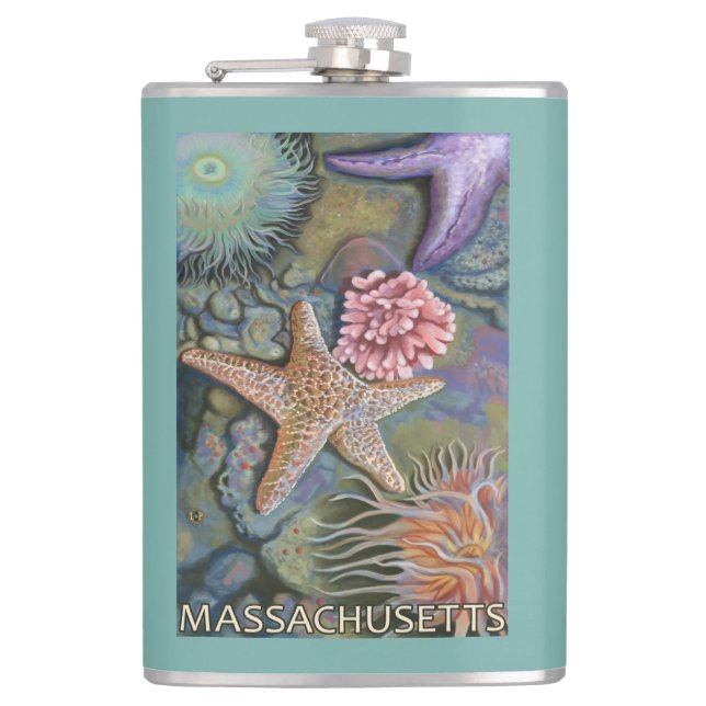 Petaca Escena de MassachusettsTidepool (Anverso)