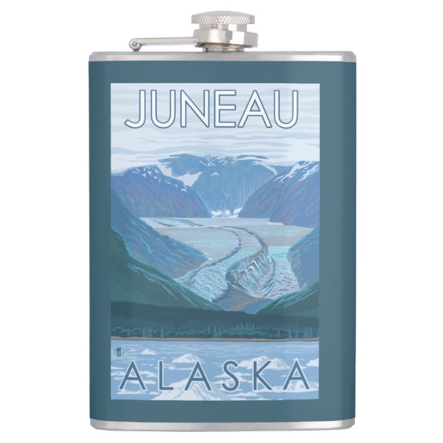 Petaca Escena del glaciar - Juneau, Alaska (Anverso)