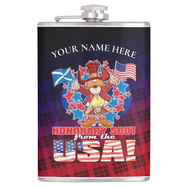 Petaca ¡Escocia honoraria desde EEUU! (Anverso)