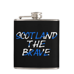 Petaca Escocia: Los valientes en la placa de bandera esco