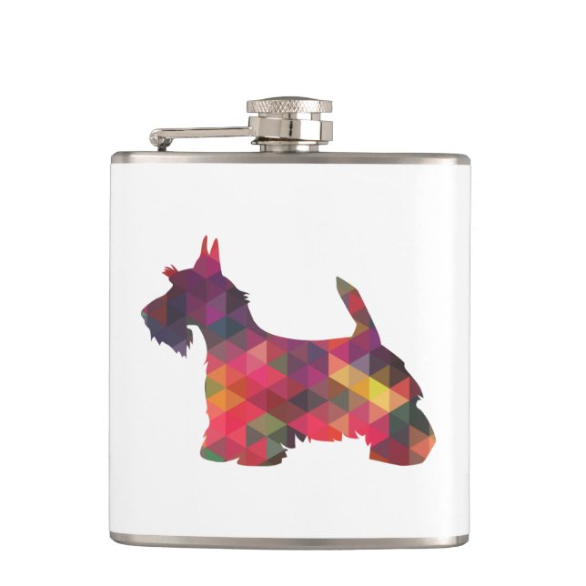 Petaca Escocia Raza de Perro Geo Silhouette Multi Flask (Anverso)