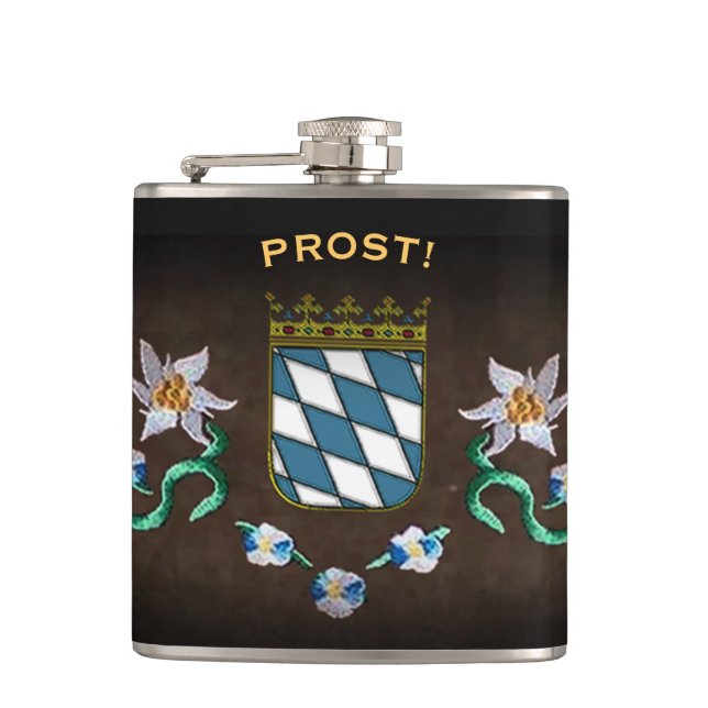 Petaca Escudo de armas de Baviera "Protesta" Hip Flask (Anverso)