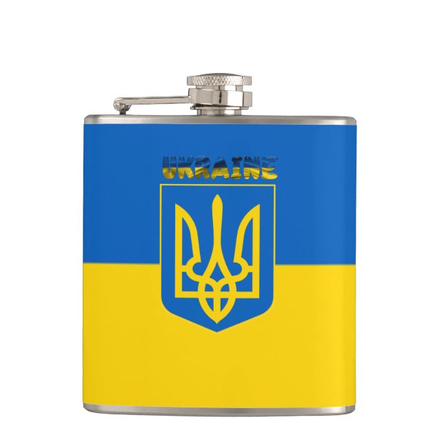 Petaca Escudo de armas de la bandera ucraniana (Anverso)
