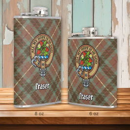Petaca Escudo de Clan Fraser sobre la caza del tartán