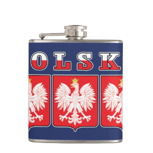 Petaca Escudo de la bandera del águila de Polska