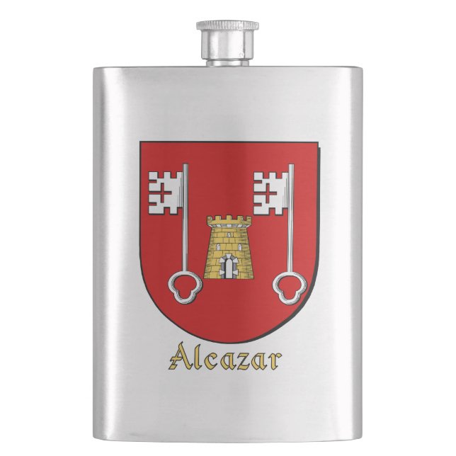 Petaca Escudo heráldico de Alcázar (Anverso)