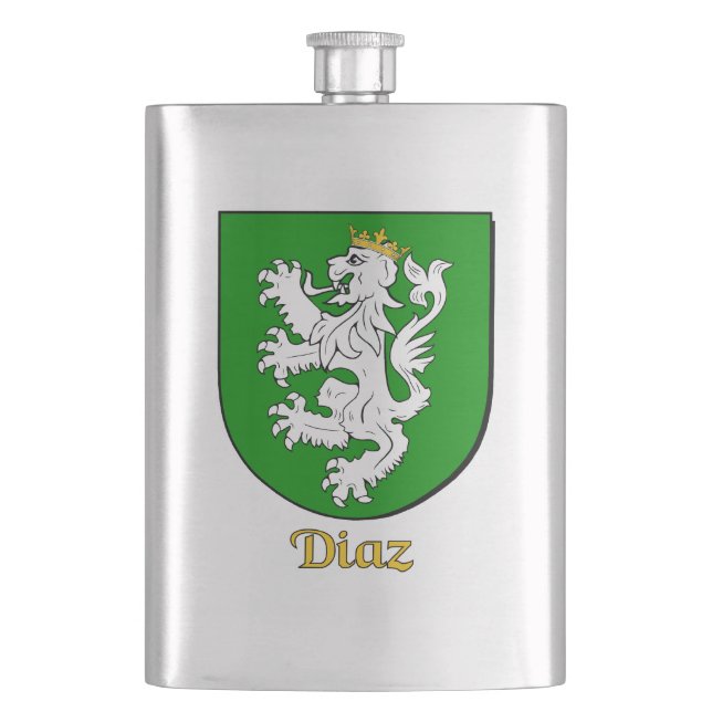 Petaca Escudo heráldico de Diaz (Anverso)