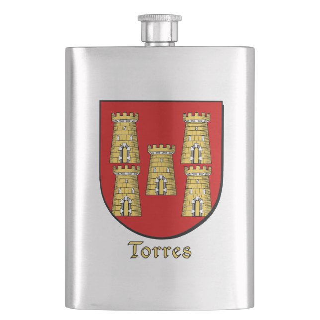 Petaca Escudo heráldico de Torres (Anverso)