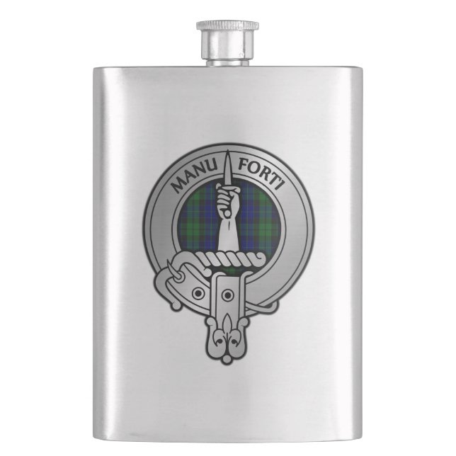 Petaca Escudo y tartán del clan MacKay (Anverso)
