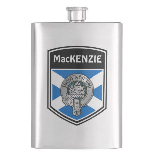 Petaca Escudo y Tartán del Clan MacKenzie