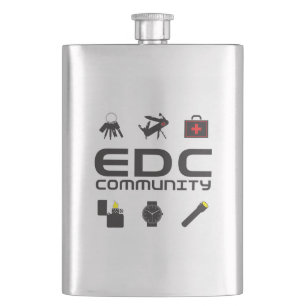 Petaca Esmalte SS - logotipo EDCC en negro con colores