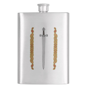 Petaca Espada irlandesa y Knotwork