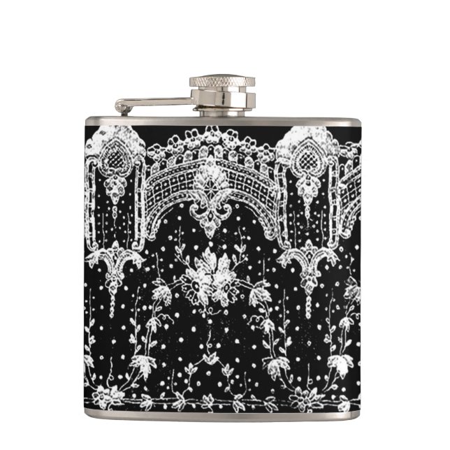 PETACA ESPECTACULAR LAGO BLANCO EN BANDERA DE HIP NEGRO (Anverso)