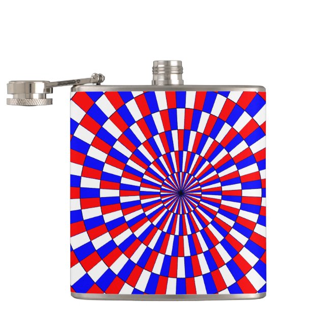 Petaca Espiral azul blanco rojo de Kenneth Yoncich (Abierto)