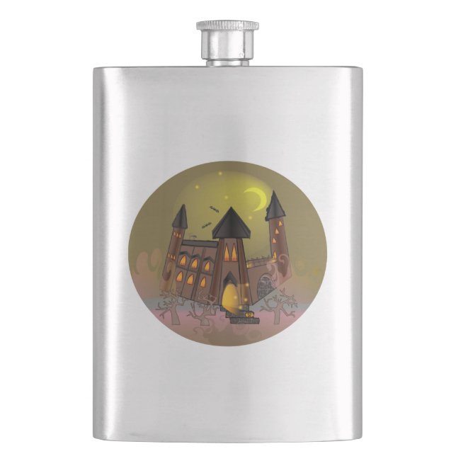 Petaca Espumosa casa de brujas de Halloween y castillo de (Anverso)