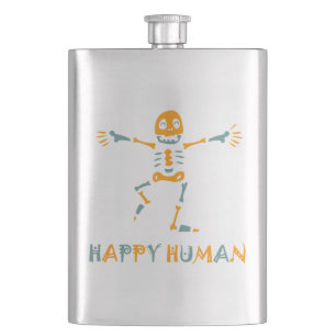 Petaca Esqueleto humano feliz