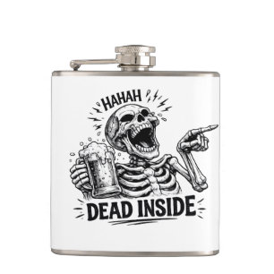 Petaca Esqueleto muerto por dentro Haha
